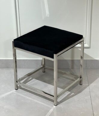 Black Silver Stool