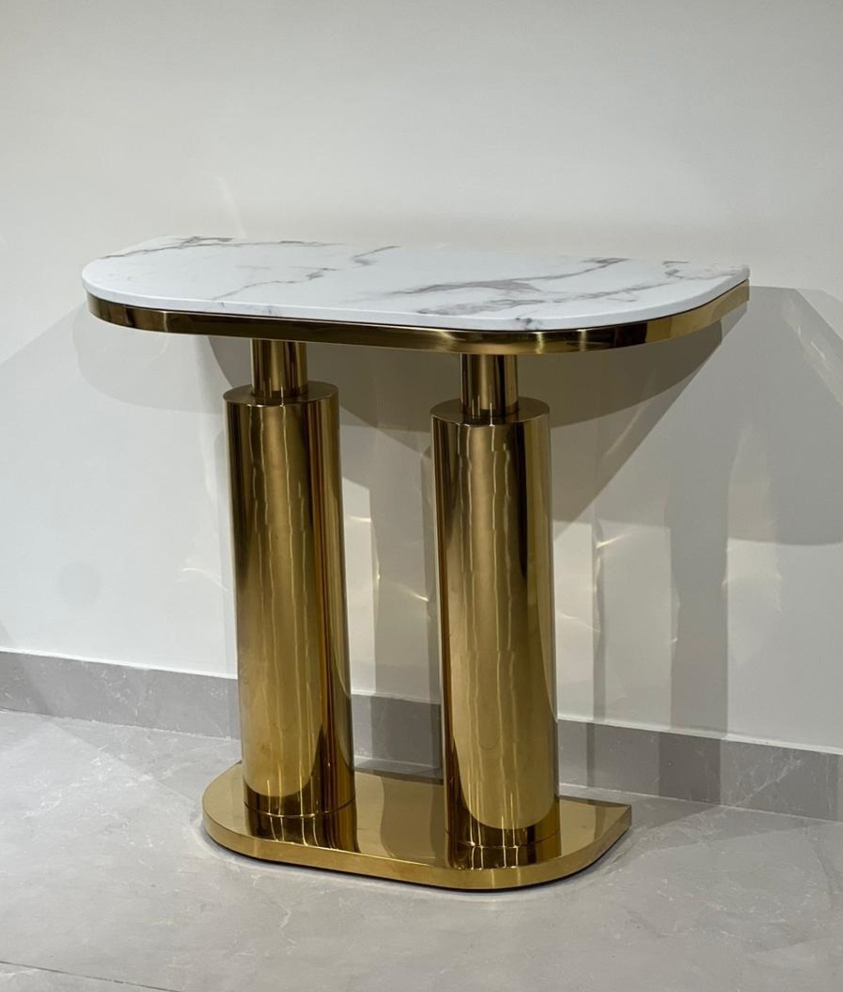 Gold Console with Marvel Top