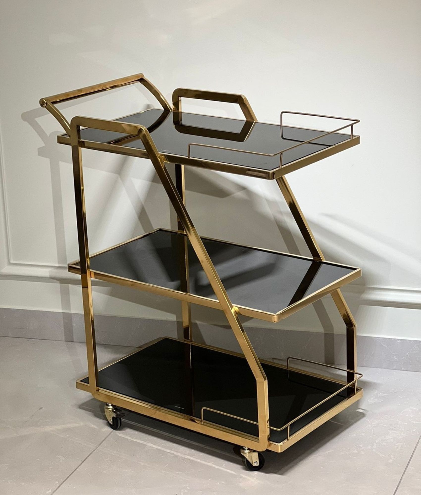 Gold and Black Serving Trolley