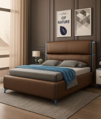 Modern Coffee Brown Bed