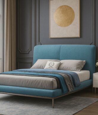 Modern Sky Blue Bed